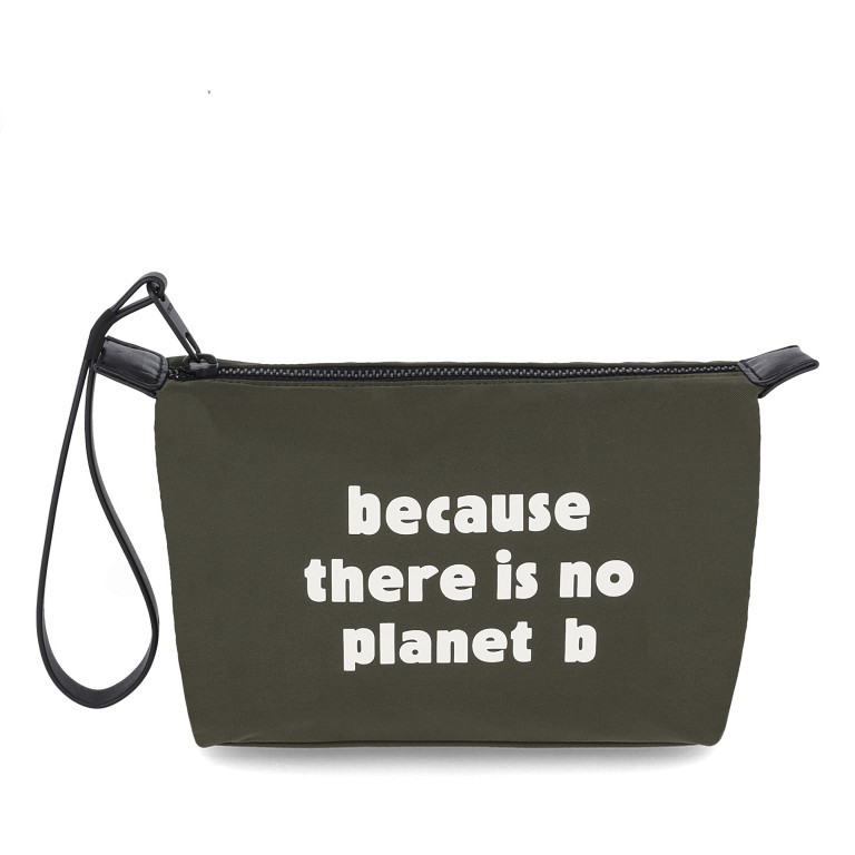 Kosmetiktasche LupitAlf Vanity Case with Message Leave Green, Farbe: grün/oliv, Marke: Ecoalf, EAN: 8445336244698, Abmessungen in cm: 18x13x6.5, Bild 1 von 5