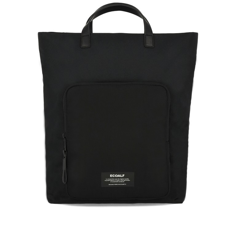Handtasche / Rucksack SakAlf Black, Farbe: schwarz, Marke: Ecoalf, EAN: 8445336244261, Abmessungen in cm: 30x40x12.5, Bild 1 von 6