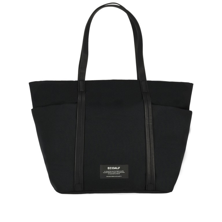 Shopper SakAlf Black, Farbe: schwarz, Marke: Ecoalf, EAN: 8445336244308, Abmessungen in cm: 29.5x31x18, Bild 1 von 5