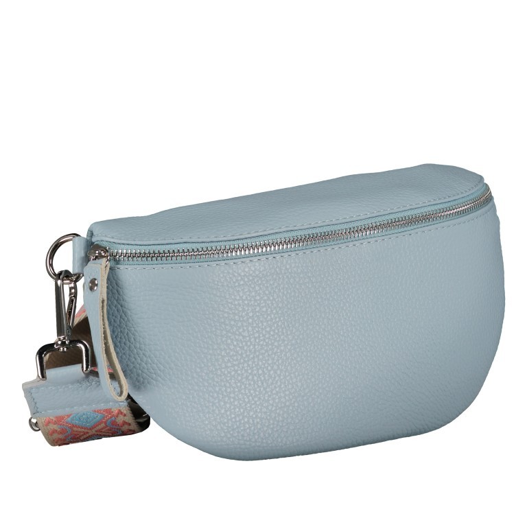 Gürteltasche mit Webriemen Hellblau, Farbe: blau/petrol, Marke: Hausfelder Manufaktur, EAN: 4065646009684, Bild 2 von 7