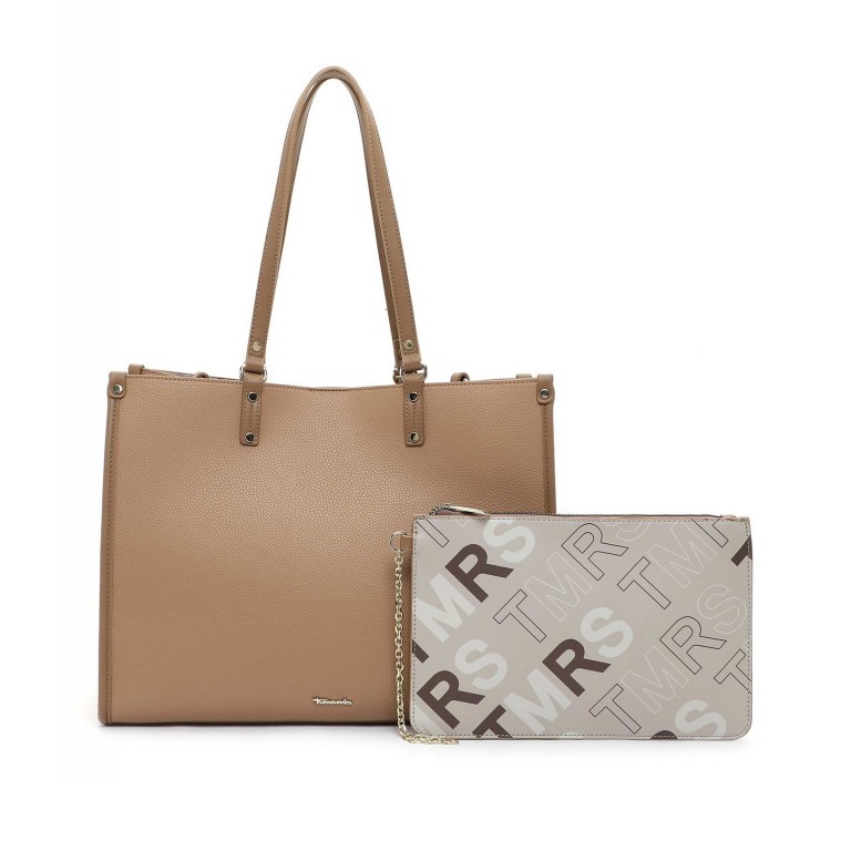 Shopper Jana mit herausnehmbarem Reißverschlussetui Camel, Farbe: cognac, Marke: Tamaris, EAN: 4063512068513, Abmessungen in cm: 37.5x28.5x16, Bild 5 von 5
