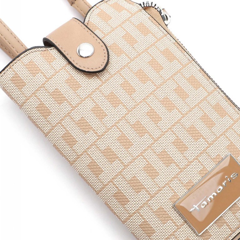 Handy- / Umhängetasche Jody Sand, Farbe: beige, Marke: Tamaris, EAN: 4063512065994, Abmessungen in cm: 12.5x19x2, Bild 5 von 5