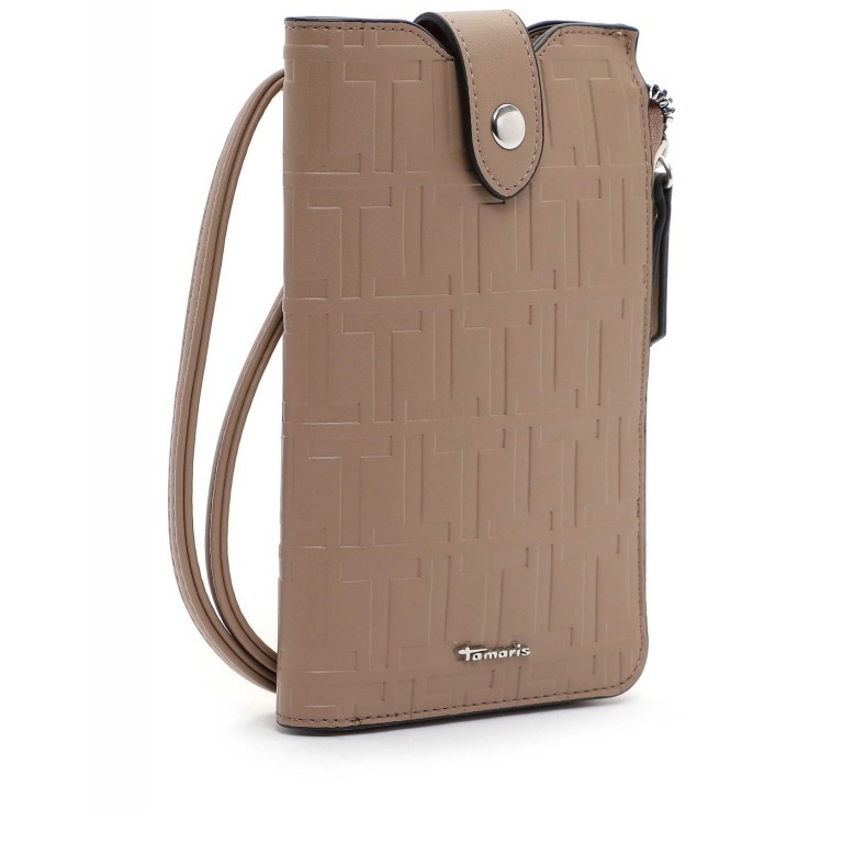 Handy- / Umhängetasche Juliane Taupe, Farbe: taupe/khaki, Marke: Tamaris, EAN: 4063512065758, Abmessungen in cm: 12.5x19x2, Bild 2 von 5