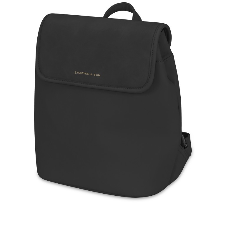 Rucksack Copenhagen mit Laptopfach 11 Zoll All Black, Farbe: schwarz, Marke: Kapten & Son, EAN: 4251145216177, Abmessungen in cm: 29x30x10, Bild 2 von 7