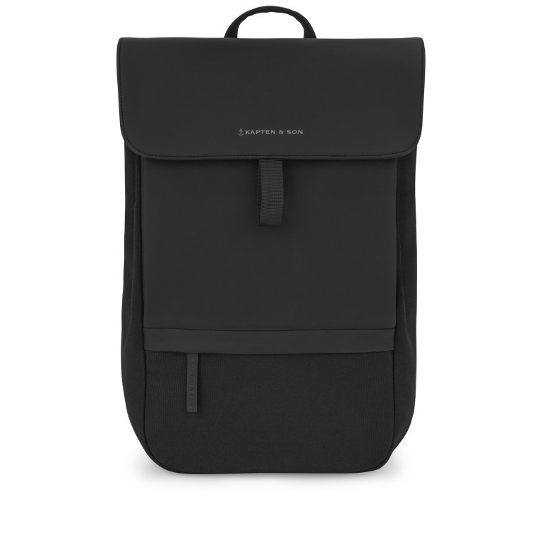 Rucksack Fyn Small mit Laptopfach 13 Zoll All Black, Farbe: schwarz, Marke: Kapten & Son, EAN: 4251145216238, Abmessungen in cm: 21x38x11, Bild 1 von 7
