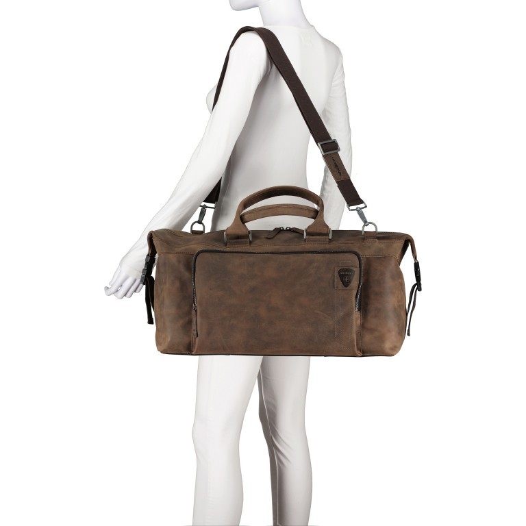 Reisetasche Richmond Landon MHZ Dark Brown, Farbe: braun, Marke: Strellson, EAN: 4053533952236, Abmessungen in cm: 50x25x22, Bild 4 von 6