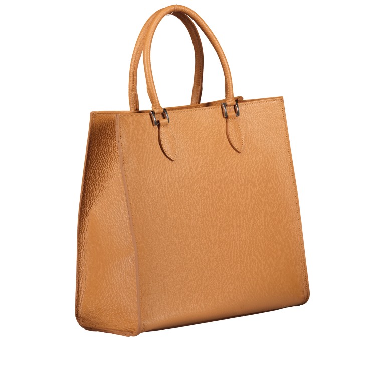 Handtasche Dollaro Cognac, Farbe: cognac, Marke: Hausfelder Manufaktur, EAN: 4065646009769, Abmessungen in cm: 34x31x14, Bild 2 von 8
