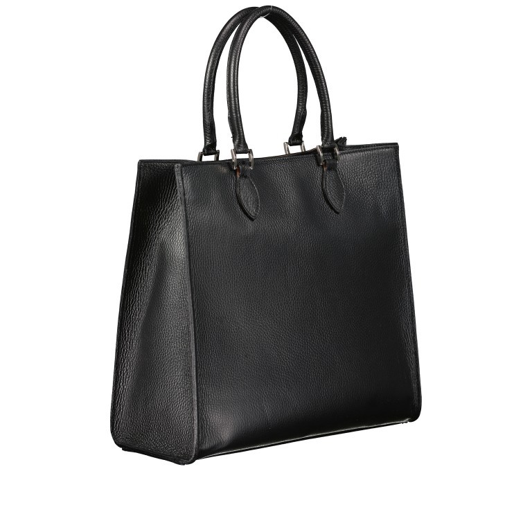 Handtasche Dollaro Schwarz, Farbe: schwarz, Marke: Hausfelder Manufaktur, EAN: 4065646009806, Abmessungen in cm: 34x31x14, Bild 2 von 8