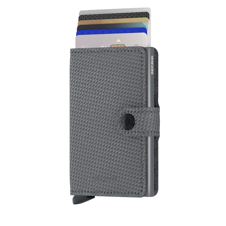 Geldbörse Miniwallet Carbon mit RFID-Schutz Cool Grey, Farbe: grau, Marke: Secrid, EAN: 8718215289371, Abmessungen in cm: 6.8x10.2x1.6, Bild 5 von 5