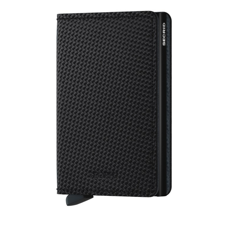 Geldbörse Slimwallet Carbon mit RFID-Schutz, Farbe: schwarz, Marke: Secrid, EAN: 8718215289364, Abmessungen in cm: 6.8x10.2x1.6, Bild 1 von 5