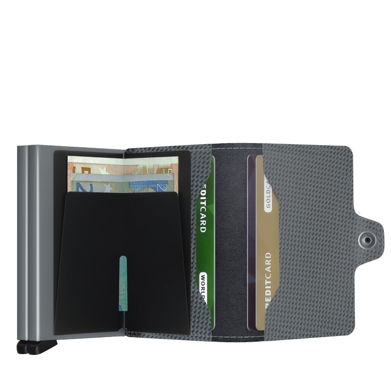 Geldbörse Twinwallet Carbon mit RFID-Schutz Cool Grey, Farbe: grau, Marke: Secrid, EAN: 8718215289395, Bild 3 von 5