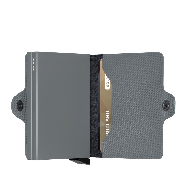 Geldbörse Twinwallet Carbon mit RFID-Schutz Cool Grey, Farbe: grau, Marke: Secrid, EAN: 8718215289395, Abmessungen in cm: 7x10.2x2.5, Bild 4 von 5