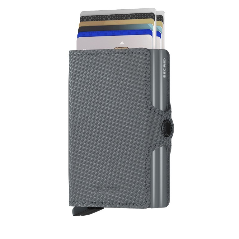 Geldbörse Twinwallet Carbon mit RFID-Schutz Cool Grey, Farbe: grau, Marke: Secrid, EAN: 8718215289395, Abmessungen in cm: 7x10.2x2.5, Bild 5 von 5