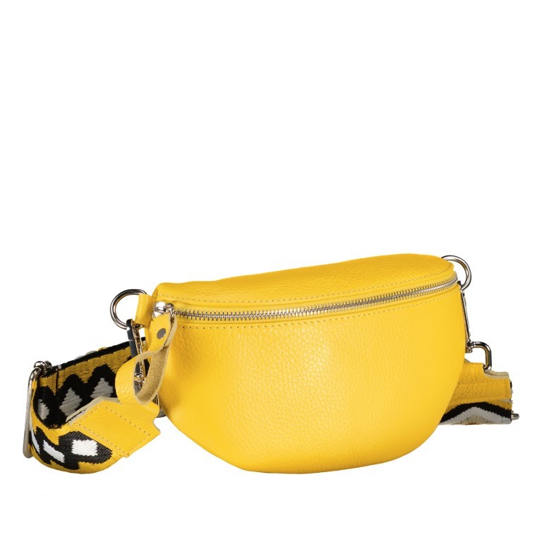 Gürteltasche mit Webriemen Gelb, Farbe: gelb, Marke: Hausfelder Manufaktur, EAN: 4065646009981, Bild 2 von 6