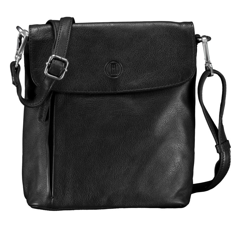 Umhängetasche Nappa Schwarz, Farbe: schwarz, Marke: Hausfelder Manufaktur, EAN: 4065646006898, Abmessungen in cm: 18x20x7, Bild 1 von 6