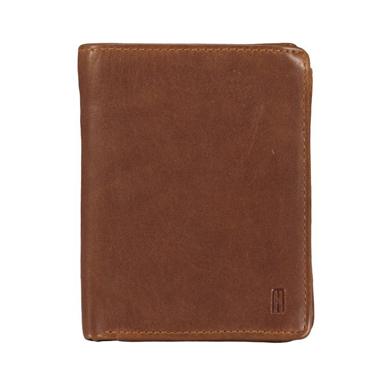 Geldbörse mit RFID-Schutz Cognac, Farbe: cognac, Marke: Hausfelder Manufaktur, EAN: 4065646007680, Abmessungen in cm: 9x12x2.5, Bild 1 von 5