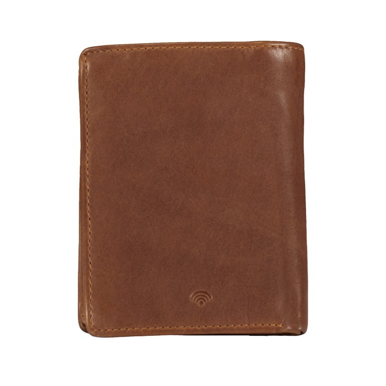 Geldbörse mit RFID-Schutz Cognac, Farbe: cognac, Marke: Hausfelder Manufaktur, EAN: 4065646007680, Abmessungen in cm: 9x12x2.5, Bild 3 von 5