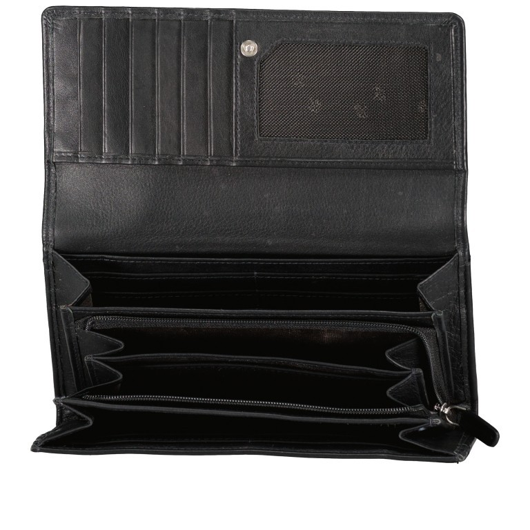 Geldbörse Nappa mit RFID-Schutz Schwarz, Farbe: schwarz, Marke: Hausfelder Manufaktur, EAN: 4065646007819, Abmessungen in cm: 19x10.5x3, Bild 4 von 4