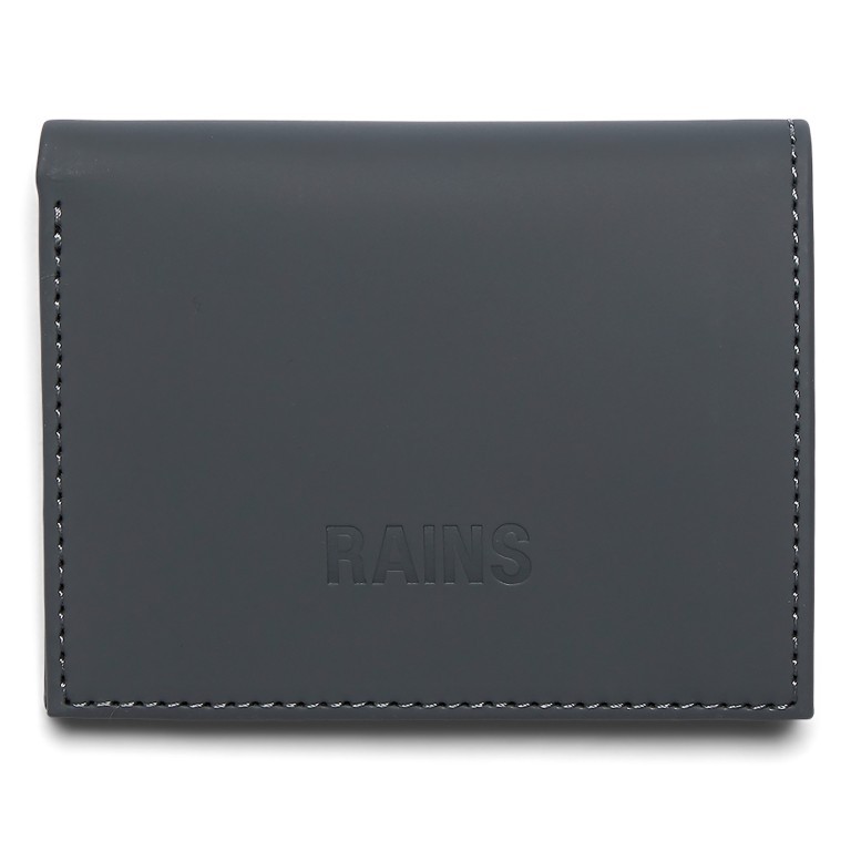 Geldbörse Folded Wallet Slate, Farbe: grau, Marke: Rains, EAN: 5711747518400, Abmessungen in cm: 9x11x1.5, Bild 1 von 4