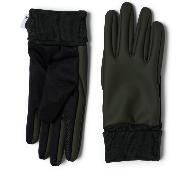 Handschuhe Gloves mit Bedienfunktion für Touchscreens Größe S Green, Farbe: grün/oliv, Marke: Rains, EAN: 5711747524524, Bild 1 von 2