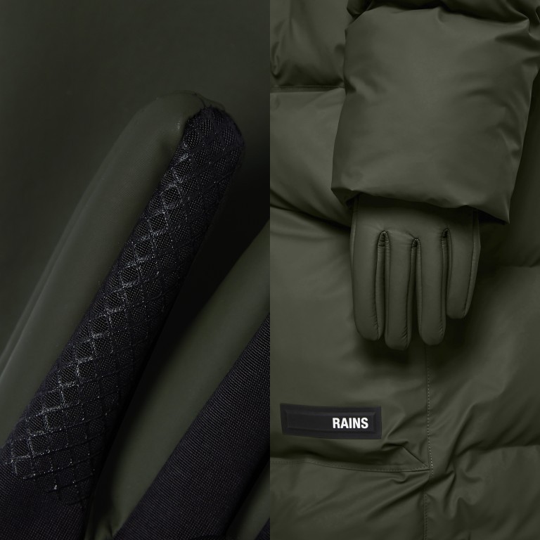 Handschuhe Gloves mit Bedienfunktion für Touchscreens Größe S Green, Farbe: grün/oliv, Marke: Rains, EAN: 5711747524524, Bild 2 von 2