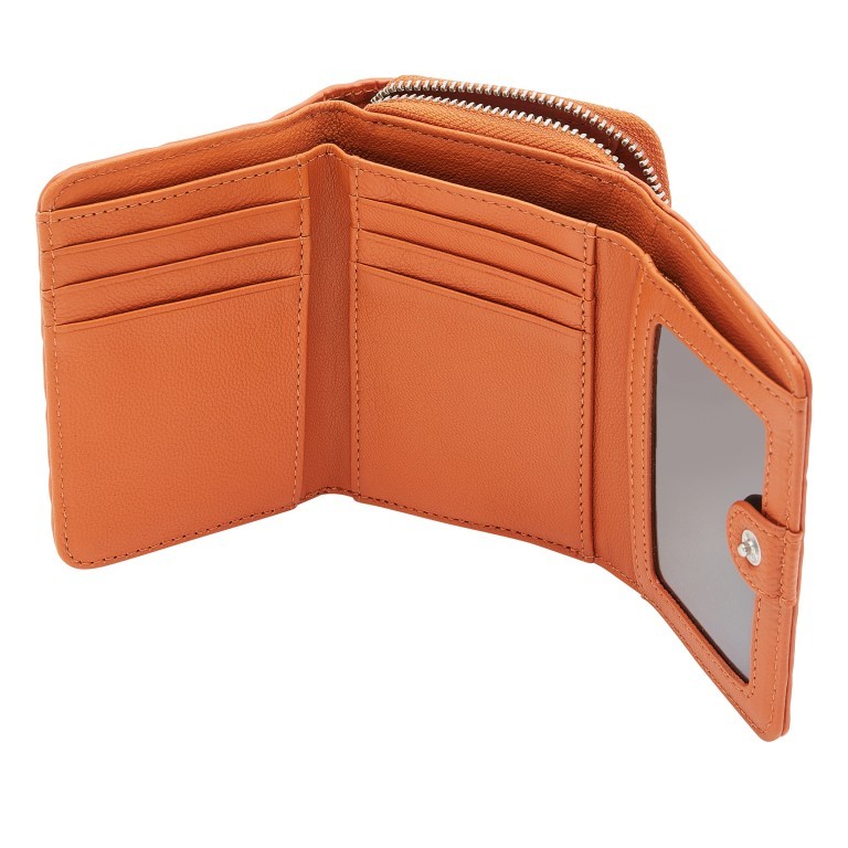 Geldbörse Waxy Kroko Pablita Wallet mit RFID-Schutz Dark Mandarine, Farbe: orange, Marke: Liebeskind Berlin, EAN: 4064657037747, Abmessungen in cm: 11x8.5x2.5, Bild 3 von 4
