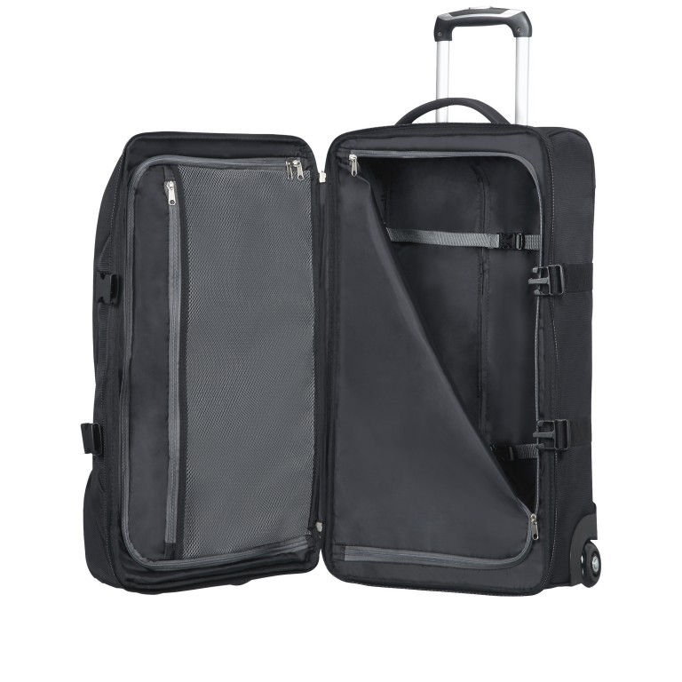 Reisetasche Road Quest Duffle Wheel M mit zwei Rollen Solid Black, Farbe: schwarz, Marke: American Tourister, EAN: 5414847661617, Abmessungen in cm: 38x69x29, Bild 4 von 9