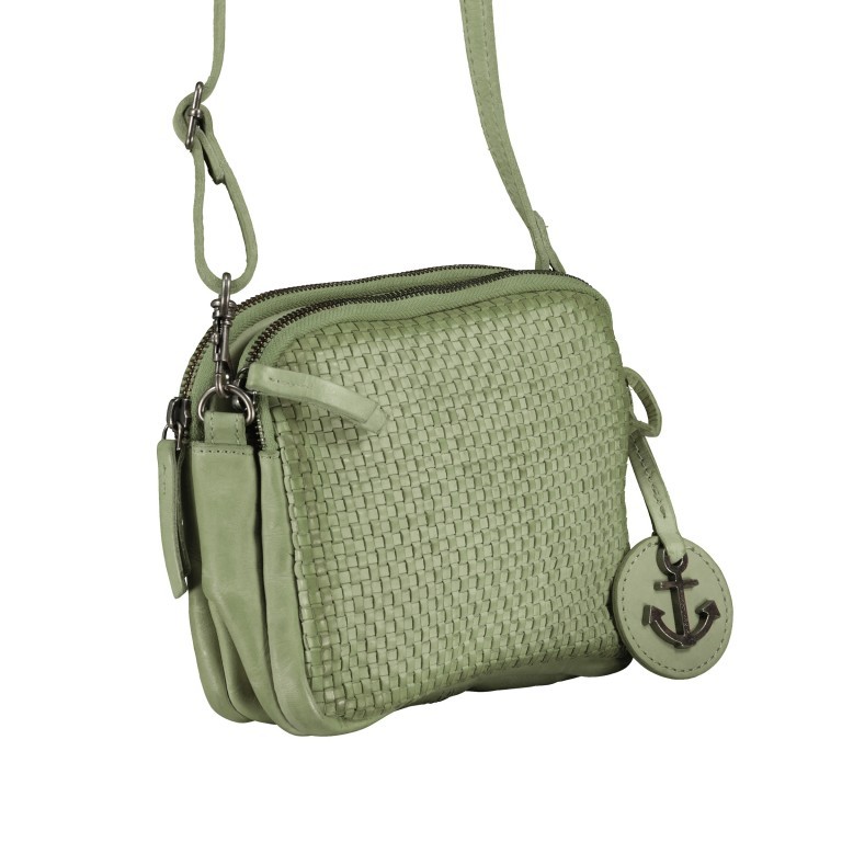 Umhängetasche Soft-Weaving-2 Rena SW.11151 Mint Green, Farbe: grün/oliv, Marke: Harbour 2nd, EAN: 4046478059603, Abmessungen in cm: 19.5x14.5x6.5, Bild 2 von 6
