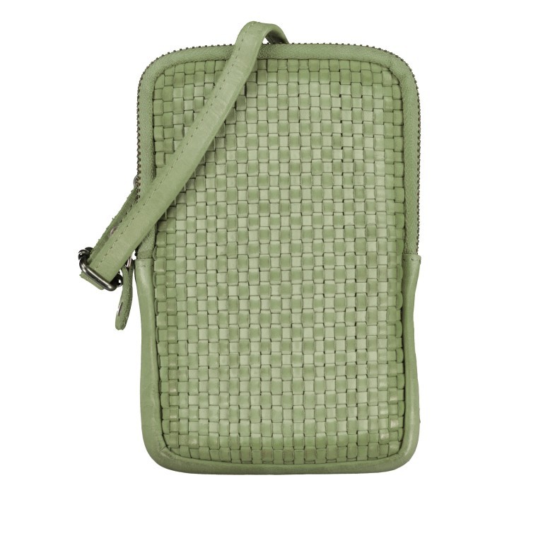 Handytasche Soft-Weaving Edith B3.2323 mit Schulterriemen Mint Green, Farbe: grün/oliv, Marke: Harbour 2nd, EAN: 4046478059641, Abmessungen in cm: 10x16.3x1.5, Bild 1 von 7
