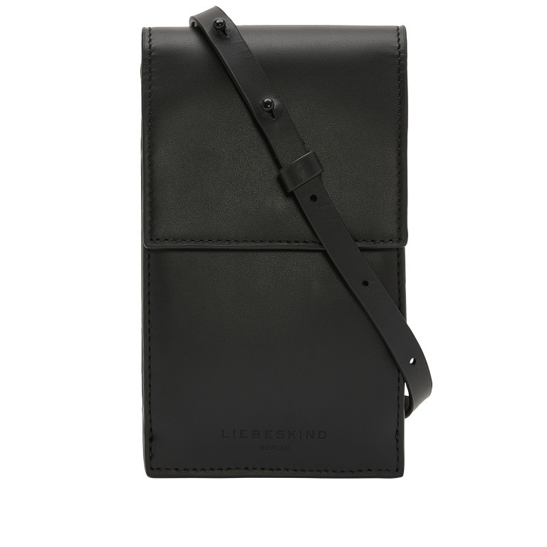 Handytasche Paper Bag Mobile Pouch Carter Black, Farbe: schwarz, Marke: Liebeskind Berlin, EAN: 4064657035934, Abmessungen in cm: 10x17.5x2.5, Bild 1 von 6