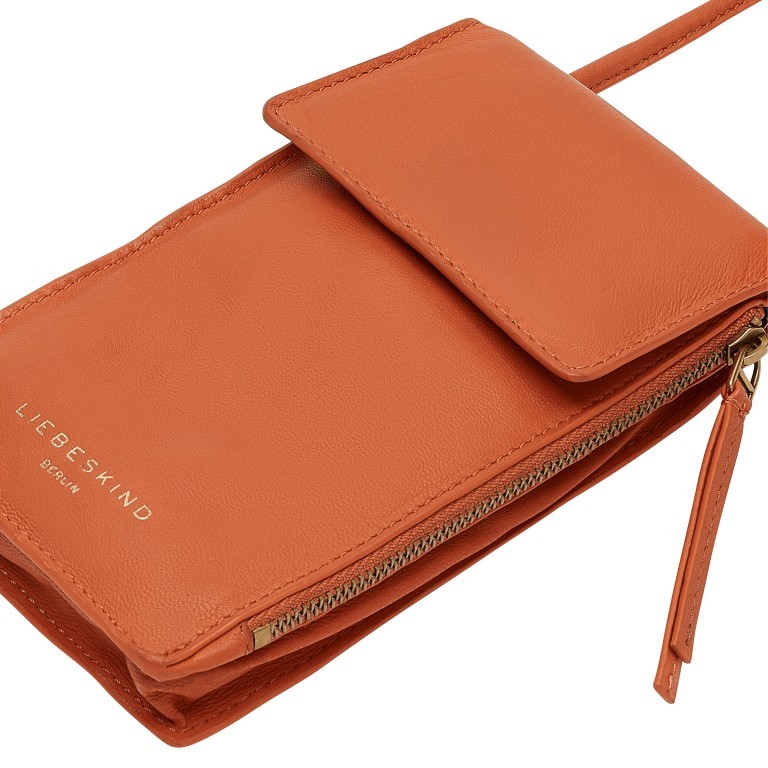 Handytasche Scarlet Mobile Pouch Dark Mandarine, Farbe: orange, Marke: Liebeskind Berlin, EAN: 4064657038010, Abmessungen in cm: 10x17.5x2.5, Bild 5 von 5