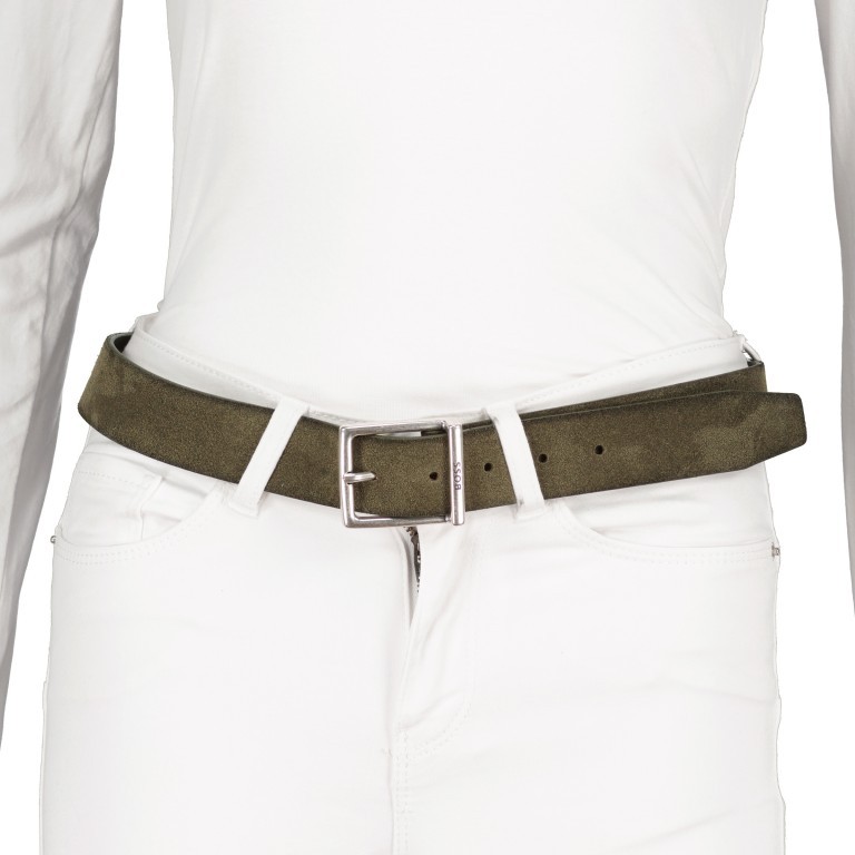 Gürtel Rudy Bundweite 105 CM Dark Green, Farbe: grün/oliv, Marke: BOSS, EAN: 4063535242778, Bild 3 von 3