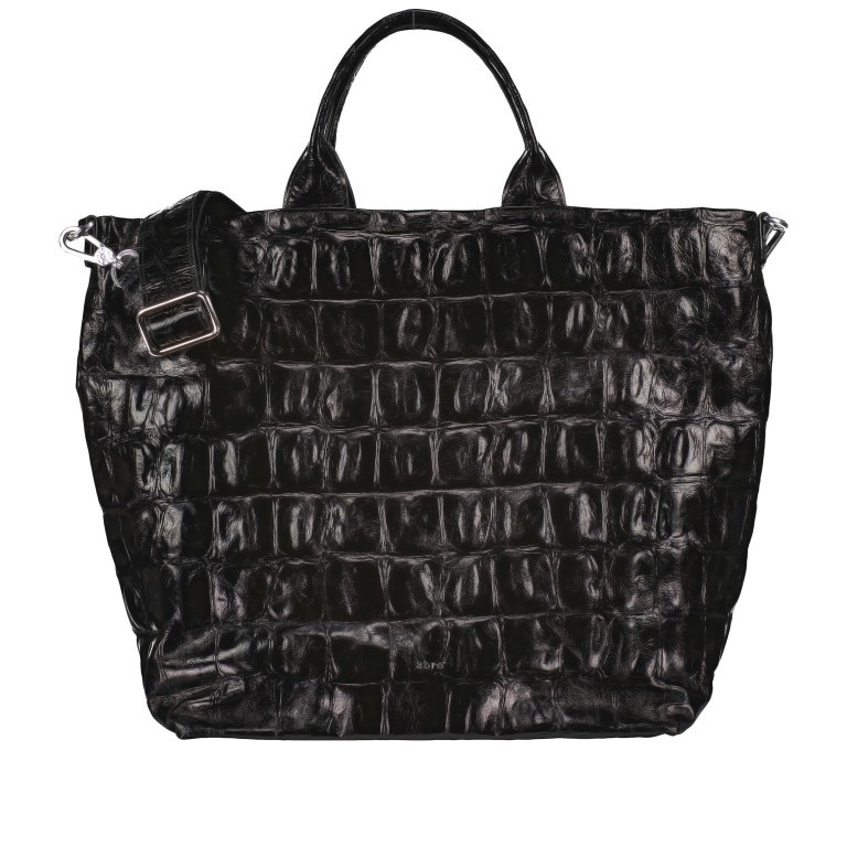 Handtasche Kroko Primitivo Kaia Big Black Nickel, Farbe: schwarz, Marke: Abro, EAN: 4061724929448, Abmessungen in cm: 32x32.5x21, Bild 1 von 6