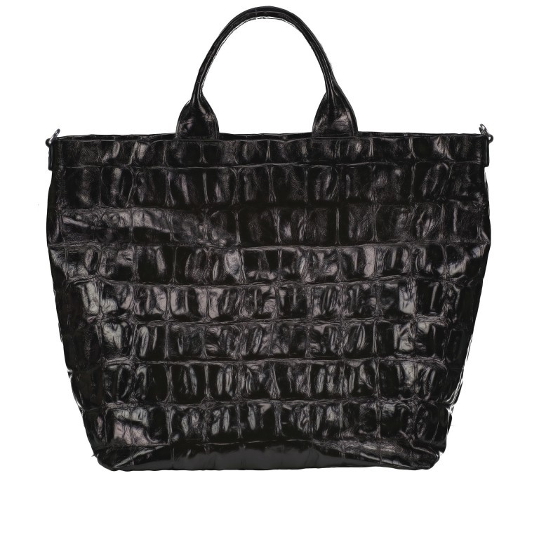 Handtasche Kroko Primitivo Kaia Big Black Nickel, Farbe: schwarz, Marke: Abro, EAN: 4061724929448, Abmessungen in cm: 32x32.5x21, Bild 3 von 6