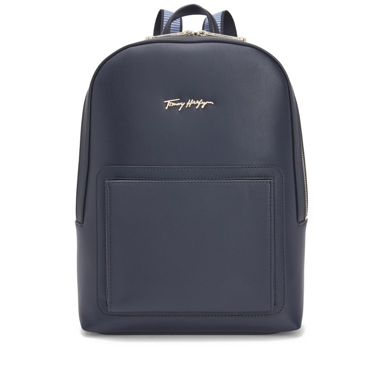 Rucksack Iconic Backpack Signature Desert Sky, Farbe: blau/petrol, Marke: Tommy Hilfiger, EAN: 8720117913384, Abmessungen in cm: 30x35x14, Bild 1 von 5