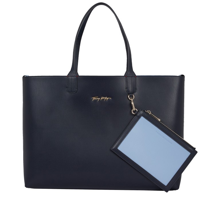 Handtasche Iconic Tote Desert Sky, Farbe: blau/petrol, Marke: Tommy Hilfiger, EAN: 8720117924656, Abmessungen in cm: 50x32x14, Bild 1 von 7