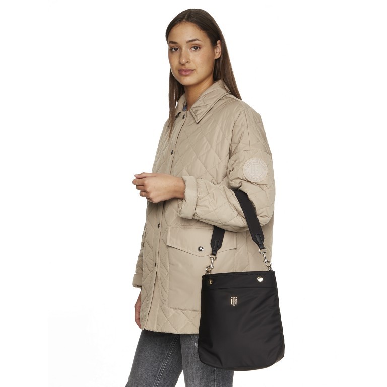 Beuteltasche My Tommy Hobo Black, Farbe: schwarz, Marke: Tommy Hilfiger, EAN: 8720117897318, Abmessungen in cm: 23x26x14, Bild 4 von 7