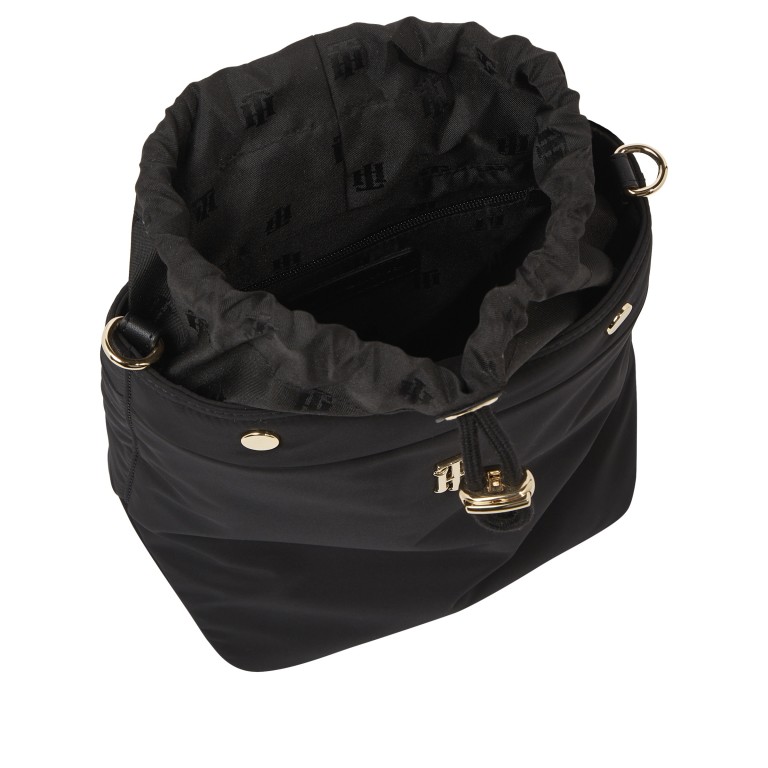 Beuteltasche My Tommy Hobo Black, Farbe: schwarz, Marke: Tommy Hilfiger, EAN: 8720117897318, Abmessungen in cm: 23x26x14, Bild 5 von 7