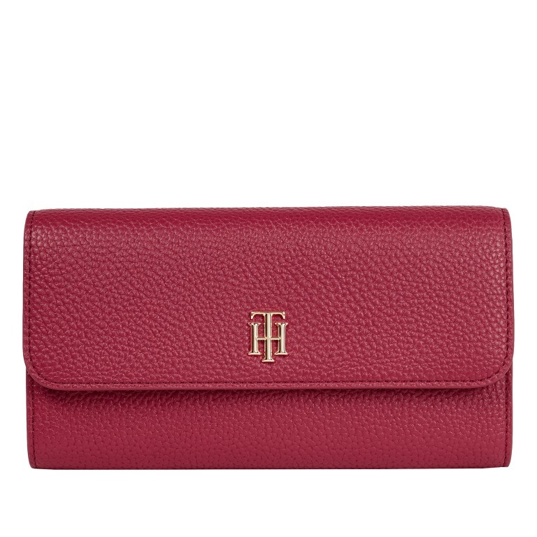 Geldbörse Element Large Flap Wallet Royal Berry, Farbe: rot/weinrot, Marke: Tommy Hilfiger, EAN: 8720117919782, Abmessungen in cm: 19x10x3.5, Bild 1 von 4