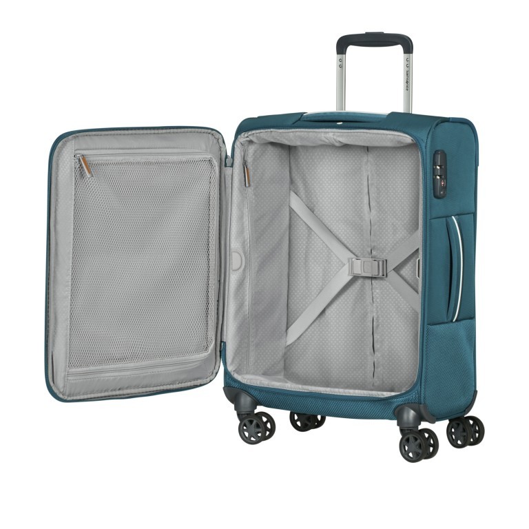 Koffer Popsoda Spinner 55 IATA-Maß Teal, Farbe: blau/petrol, Marke: Samsonite, EAN: 5414847969010, Abmessungen in cm: 40x55x20, Bild 6 von 8