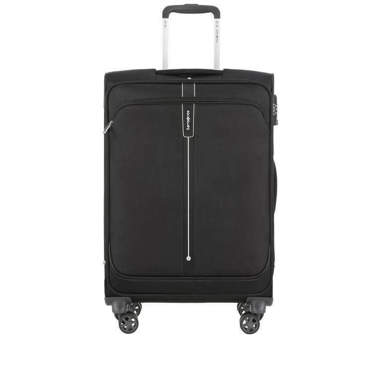 Koffer Popsoda Spinner 66 erweiterbar auf 73.5 Liter Black, Farbe: schwarz, Marke: Samsonite, EAN: 5414847969027, Abmessungen in cm: 44x66x28, Bild 1 von 14