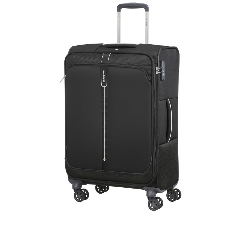 Koffer Popsoda Spinner 66 erweiterbar auf 73.5 Liter Black, Farbe: schwarz, Marke: Samsonite, EAN: 5414847969027, Abmessungen in cm: 44x66x28, Bild 2 von 14