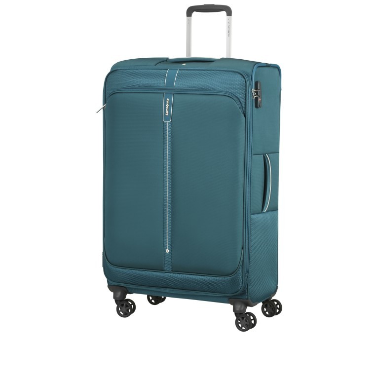 Koffer Popsoda Spinner 78 erweiterbar auf 112.5 Liter Teal, Farbe: blau/petrol, Marke: Samsonite, EAN: 5414847969133, Abmessungen in cm: 48x78x31, Bild 2 von 9