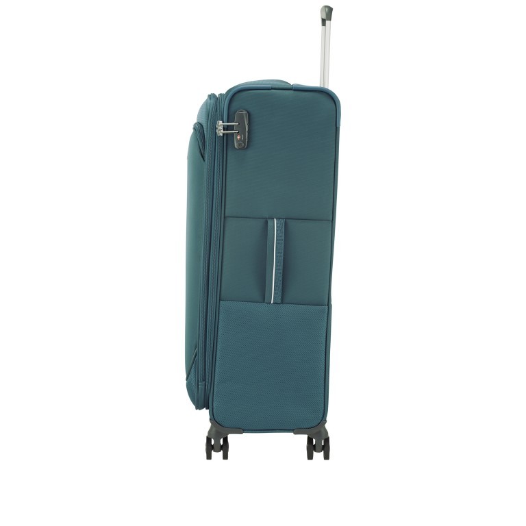 Koffer Popsoda Spinner 78 erweiterbar auf 112.5 Liter Teal, Farbe: blau/petrol, Marke: Samsonite, EAN: 5414847969133, Abmessungen in cm: 48x78x31, Bild 3 von 9
