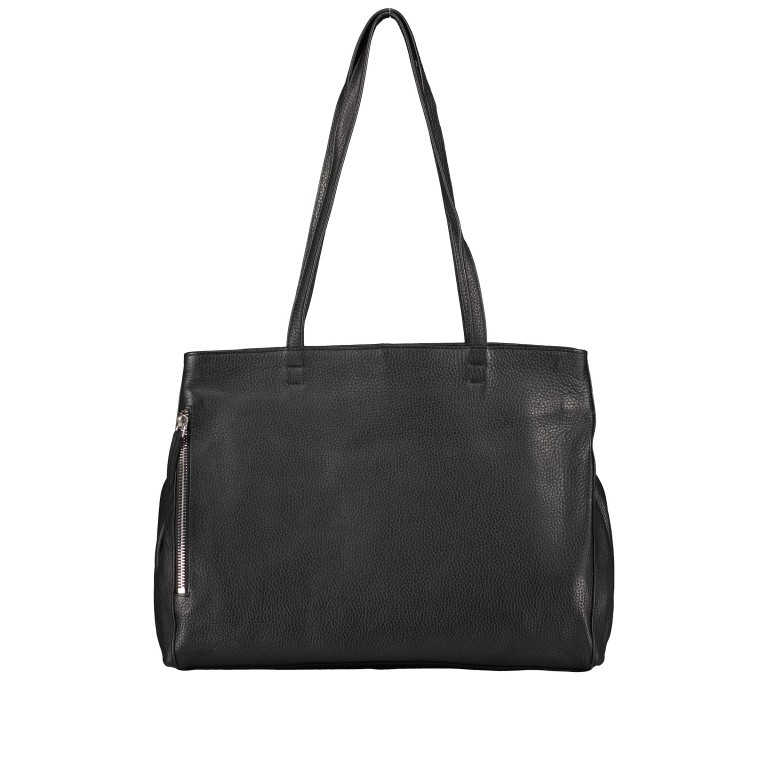 Shopper Nappa Schwarz, Farbe: schwarz, Marke: Hausfelder Manufaktur, EAN: 4065646007611, Abmessungen in cm: 36x28x13, Bild 1 von 5