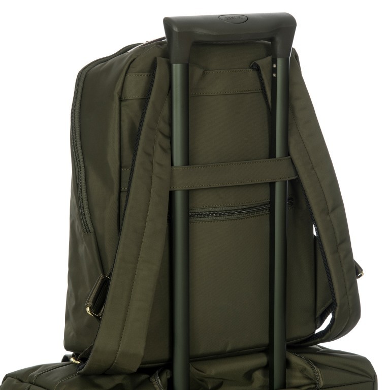 Rucksack X-BAG & X-Travel Olive, Farbe: grün/oliv, Marke: Brics, EAN: 8016623141015, Abmessungen in cm: 30x33x12, Bild 4 von 7