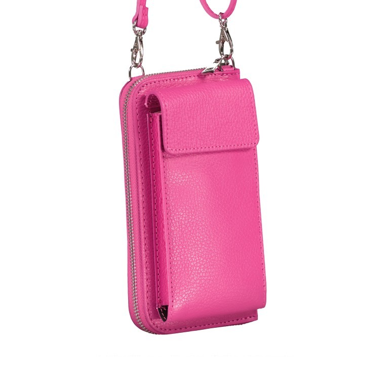 Handytasche Dollaro mit Schulterriemen Pink, Farbe: rosa/pink, Marke: Hausfelder Manufaktur, EAN: 4065646010376, Abmessungen in cm: 11x20x4.5, Bild 2 von 6
