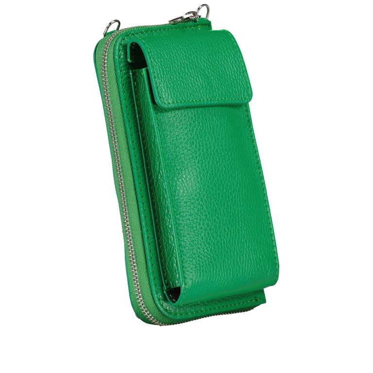 Handytasche Dollaro mit Schulterriemen Grasgrün, Farbe: grün/oliv, Marke: Hausfelder Manufaktur, EAN: 4065646010383, Abmessungen in cm: 11x20x4.5, Bild 2 von 6