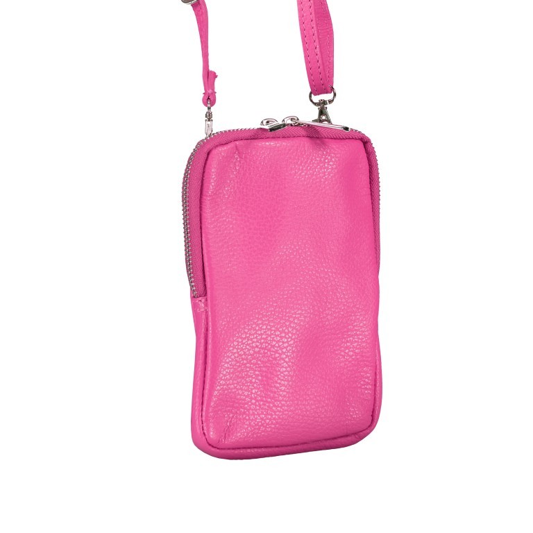 Handytasche Dollaro mit Schulterriemen Pink, Farbe: rosa/pink, Marke: Hausfelder Manufaktur, EAN: 4065646010093, Abmessungen in cm: 11x17.5x2, Bild 2 von 6