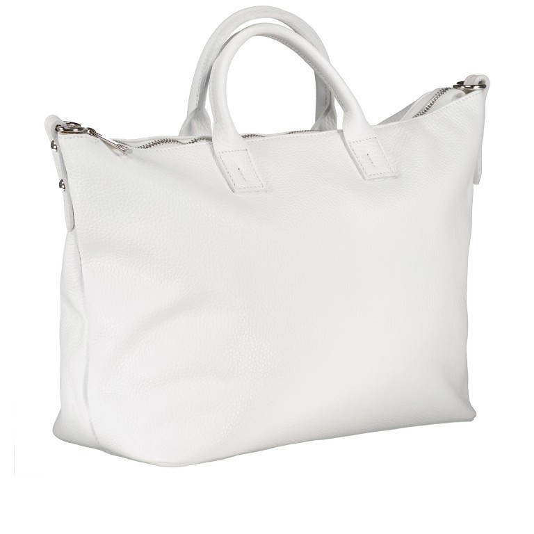 Handtasche Weiß, Farbe: weiß, Marke: Hausfelder Manufaktur, EAN: 4065646010215, Abmessungen in cm: 30x25x14, Bild 2 von 7